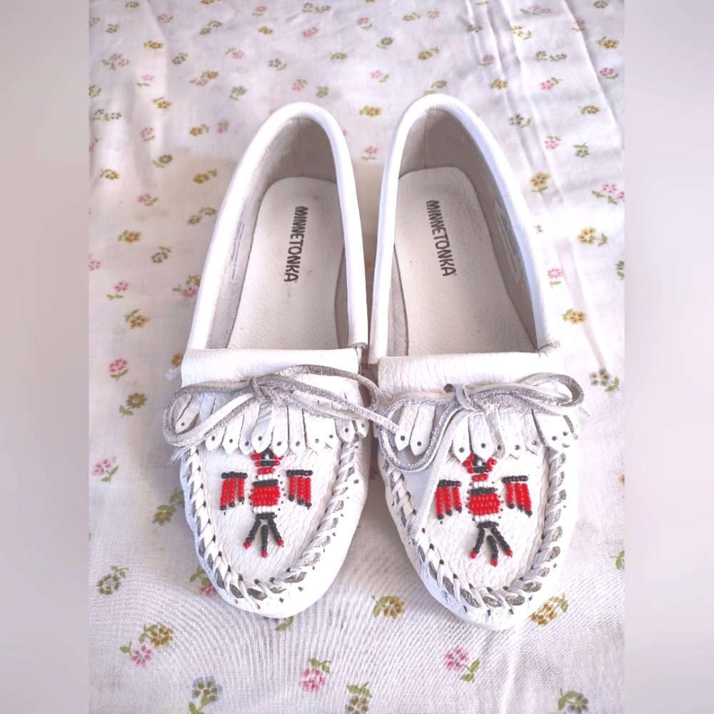 Minnetonka white moccasin.   6.5